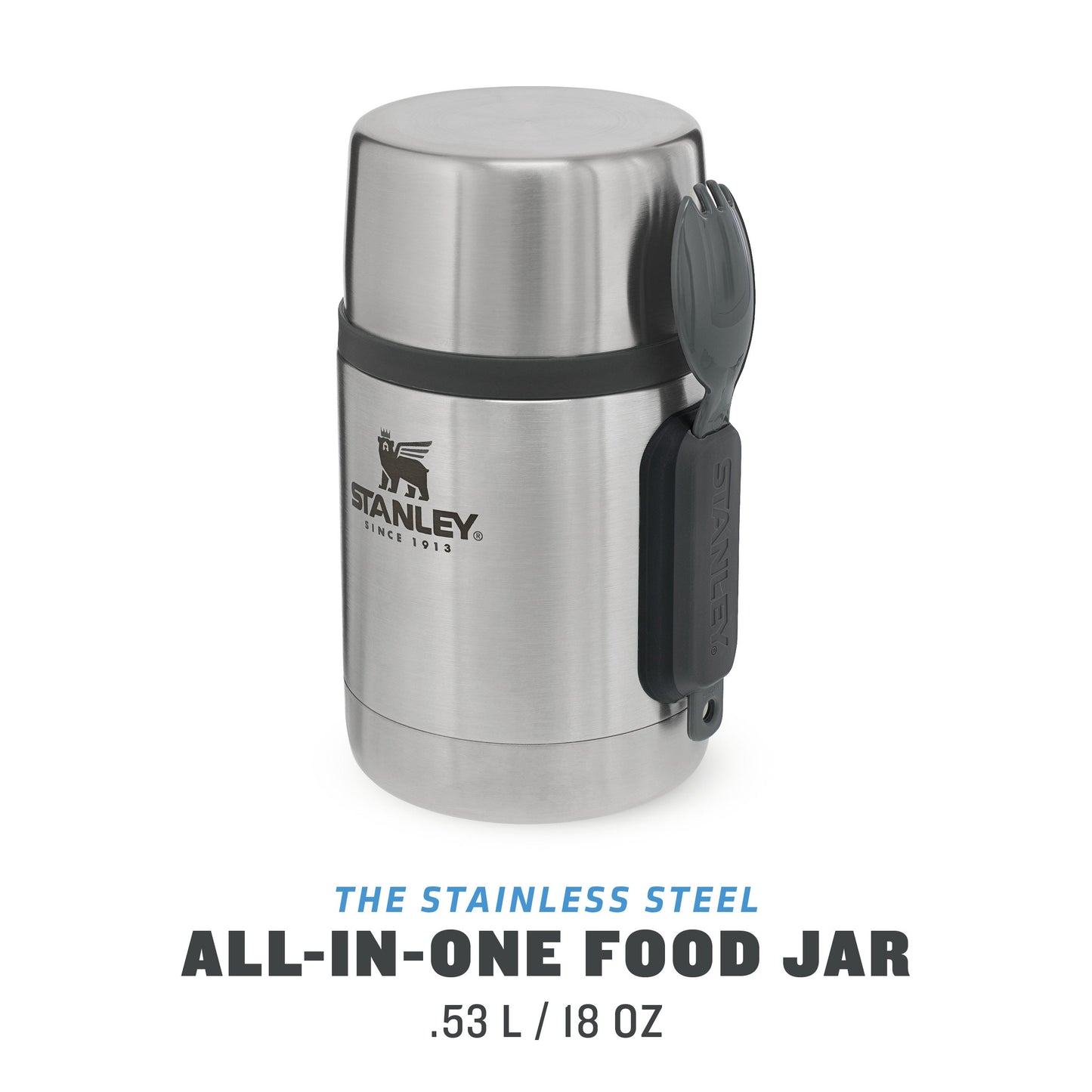 Adventure Stainless Steel All-in-One Food Jar | 0.53L - Ѕtаnlеу